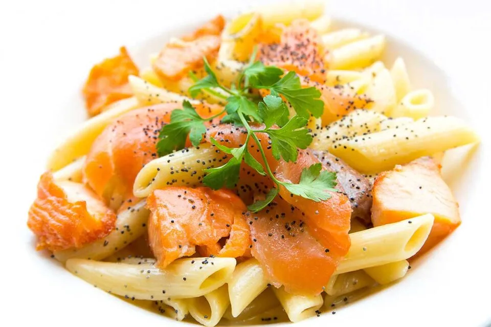 Cold Smoaked Salmon Pasta