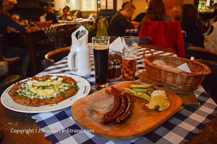 Beer Bratislava Slovak pub food