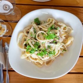 Lemon sardine pasta
